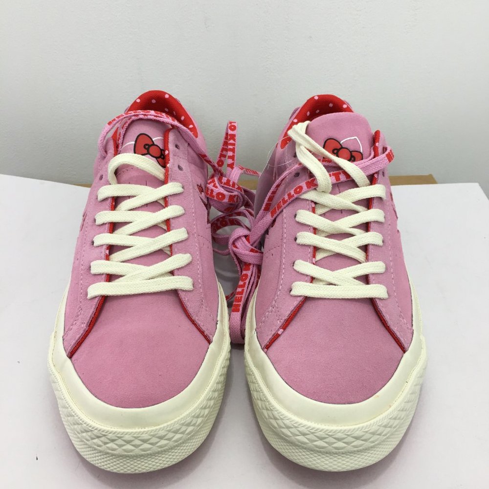 Converse One Star Ox Hello Kitty Pink Red Egret Suede Womens 10 Mens 8 S… - Picture 5 of 9
